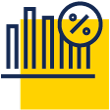 Percentage sign and chart